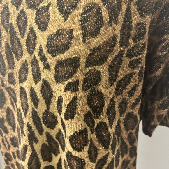 Vintage leopard print 80s gold thread - Picture 2 of 4